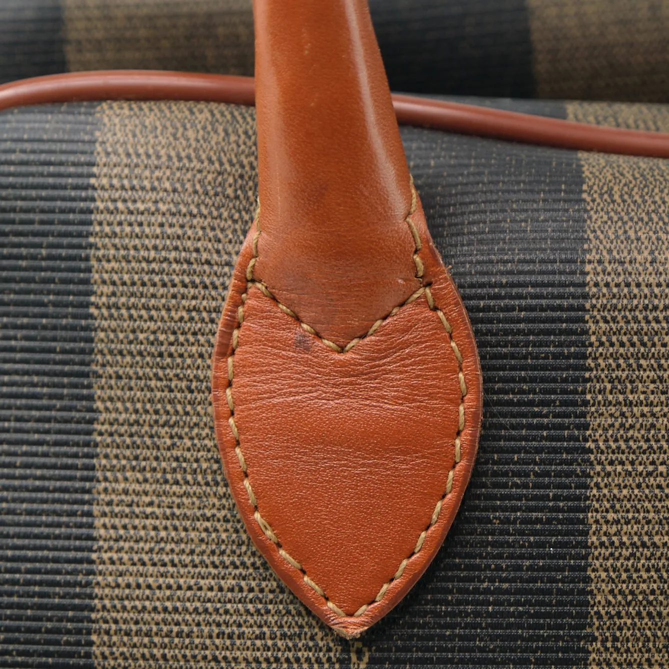 Fendi Pequin Canvas Handbag - '10s