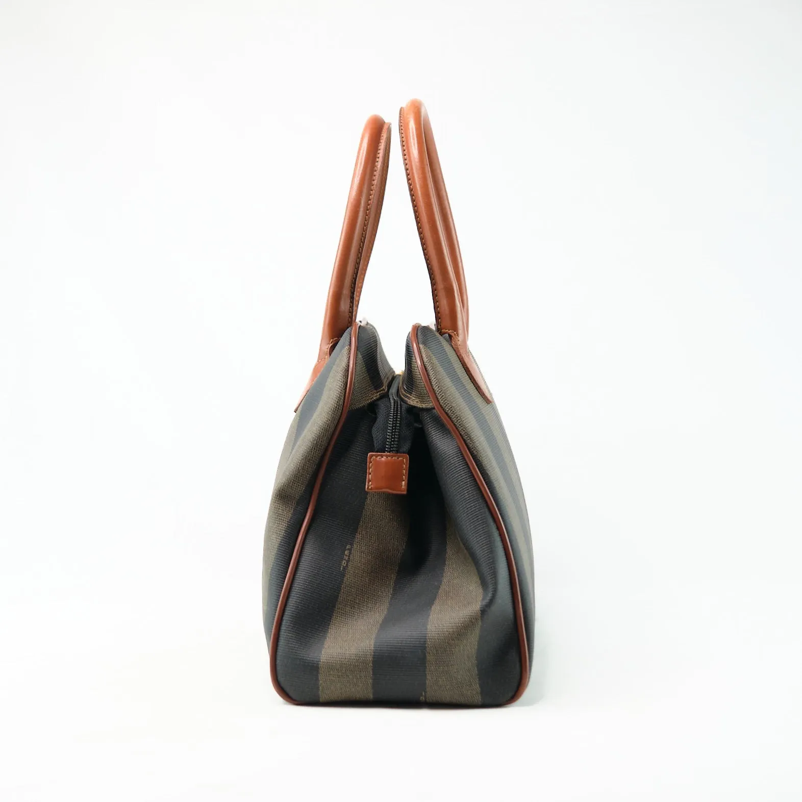 Fendi Pequin Canvas Handbag - '10s