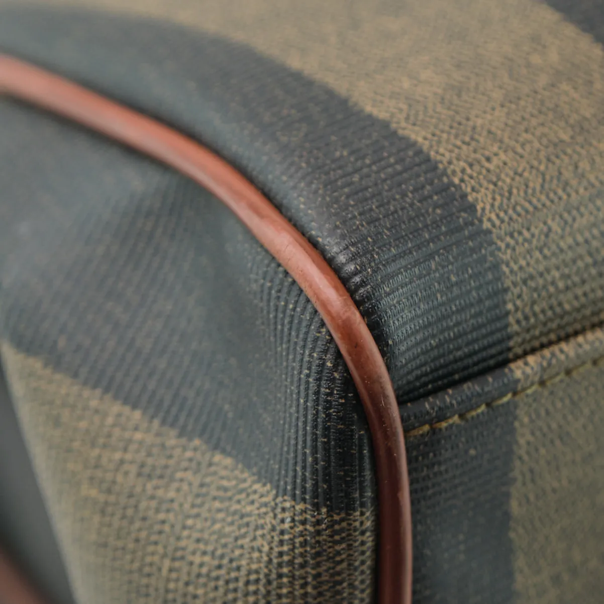 Fendi Pequin Canvas Handbag - '10s