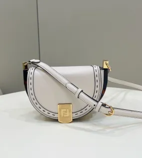 FI Moonlight Saddle White Bag For Woman 19cm/7.5in
