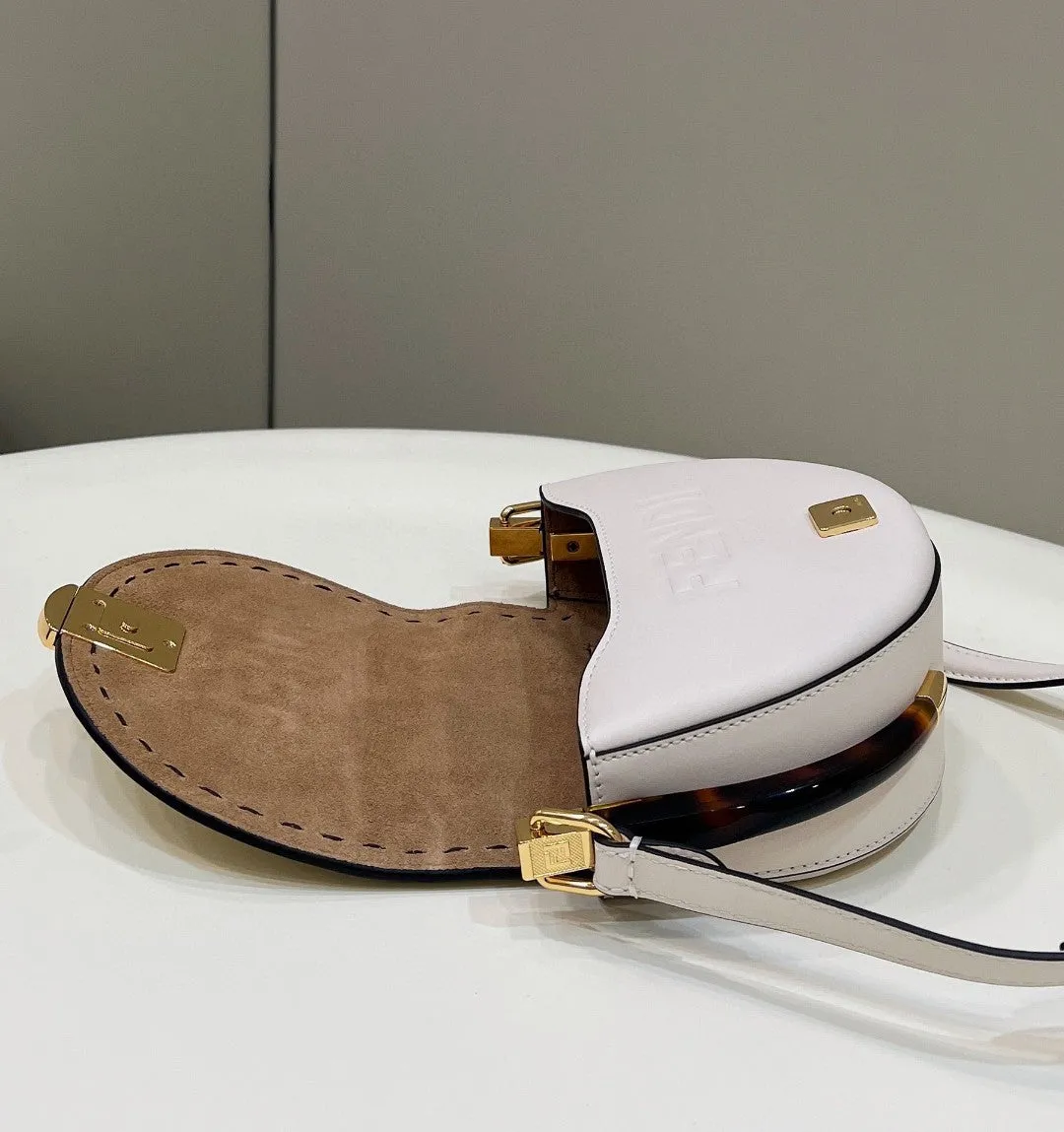 FI Moonlight Saddle White Bag For Woman 19cm/7.5in