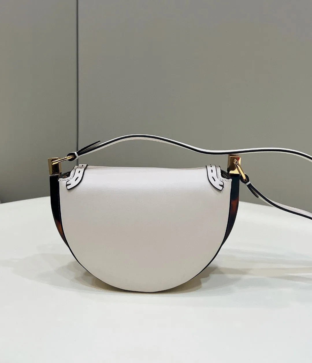 FI Moonlight Saddle White Bag For Woman 19cm/7.5in