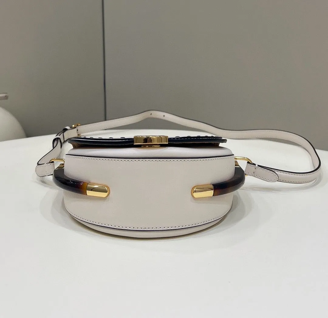 FI Moonlight Saddle White Bag For Woman 19cm/7.5in