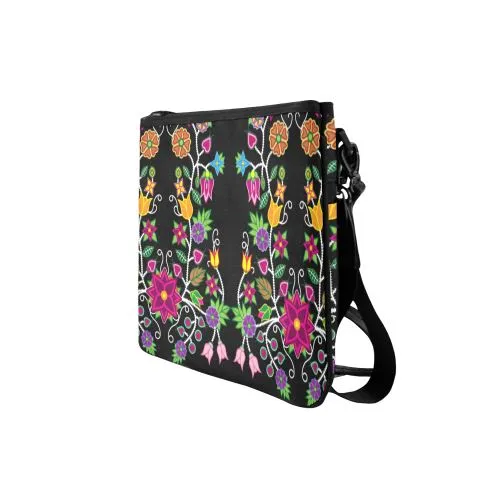 Floral Beadwork Slim Clutch Bag