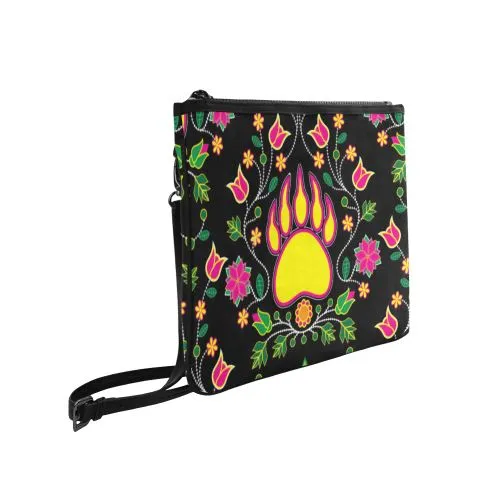 Floral Bearpaw Slim Clutch Bag
