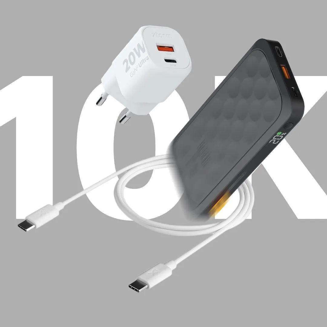 FS5 Midnight Black 10.000 20W  20W Fastcharger  USB-C PD Cable 100W Bundle