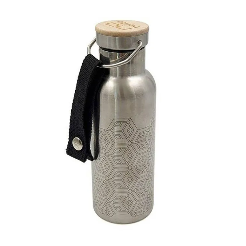 Geometrical 50cl Nu Bento in Stainless Steel and Bamboo