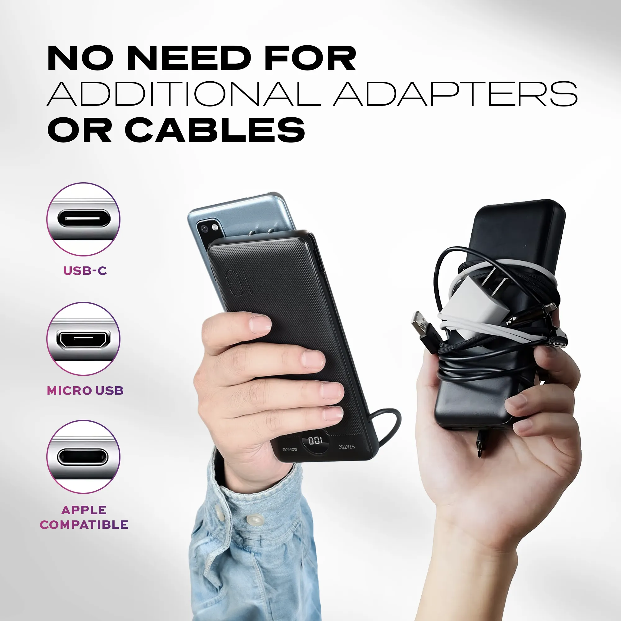 GoHub™ Black | Universal Power Bank