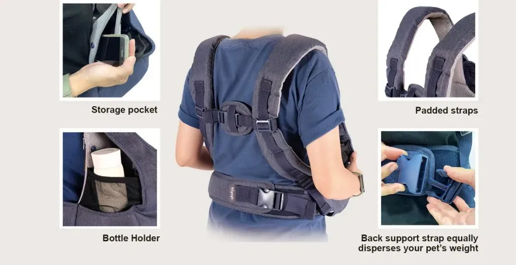 Ibiyaya Hug Pack Small Dog Chest Carrier
