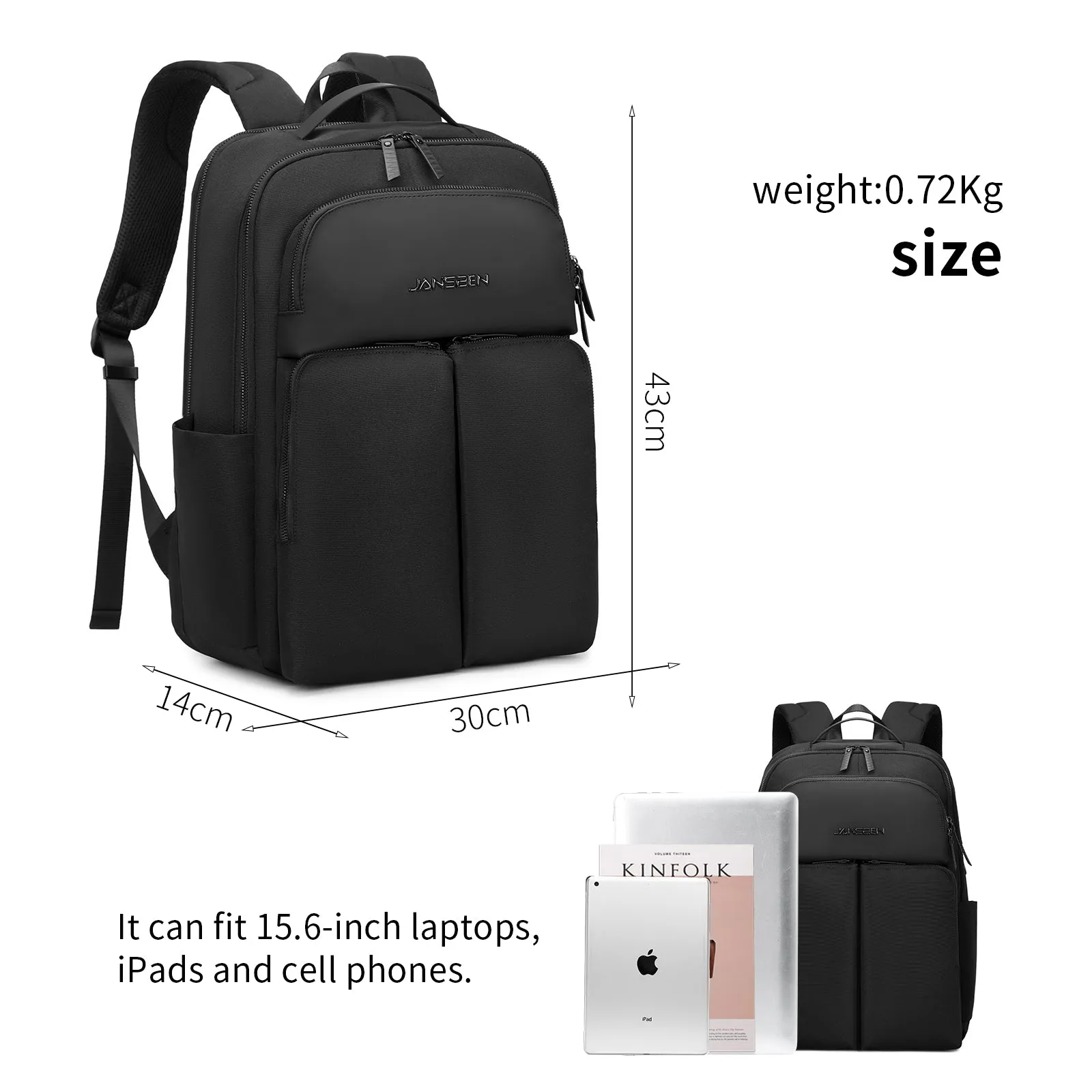 Jansben Smart Business Backpack for Men