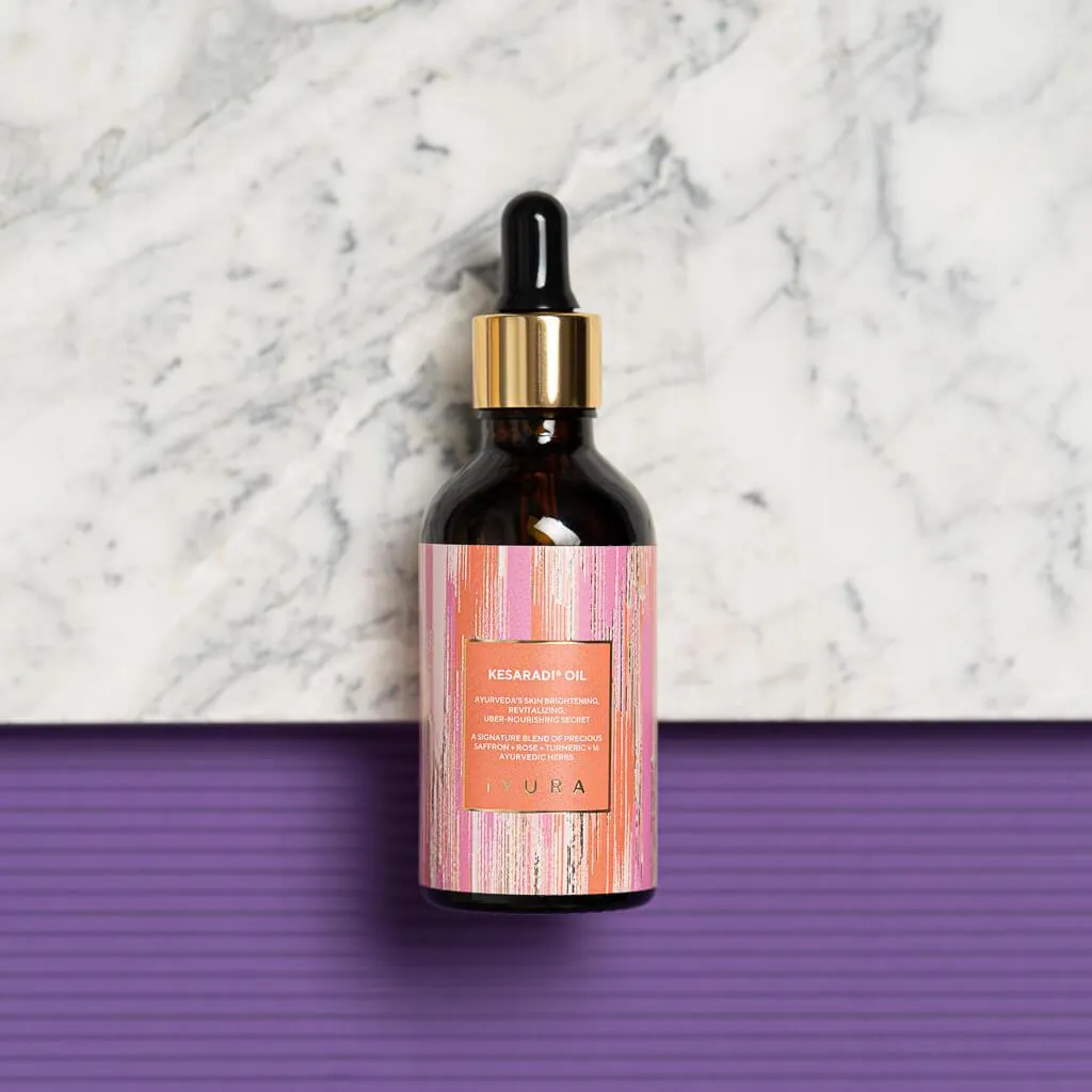 Kesaradi Oil - Daily Ayurvedic Face Oil with Saffron, Natural Vitamin E, Vetiver, Licorice and Haldi