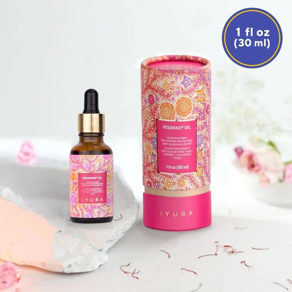 Kesaradi Oil - Face Oil Moisturizer for Dry Skin or Sensitive Skin - Natural Skincare for Glowing Skin - 30 ML