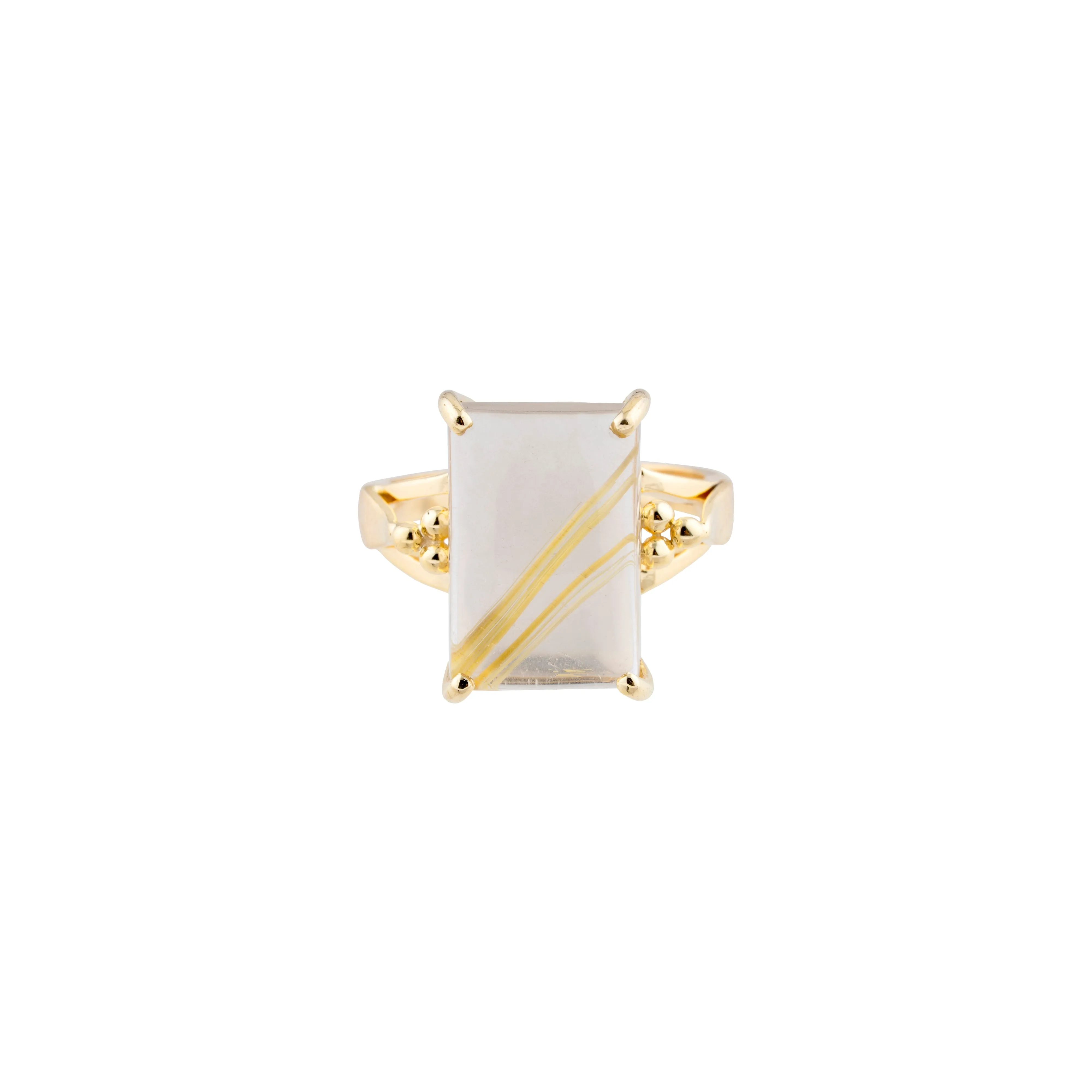 Kiran Rutile Ring, 14K Yellow Gold