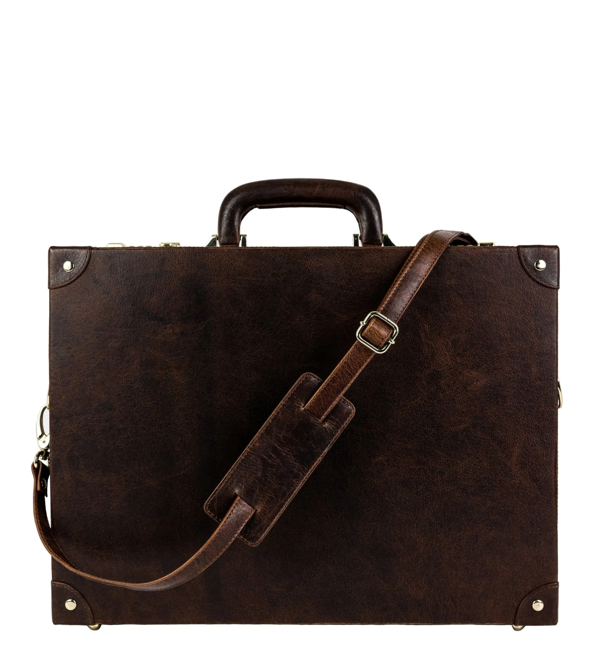 Large Leather Attache Case Briefcase - Parade's End