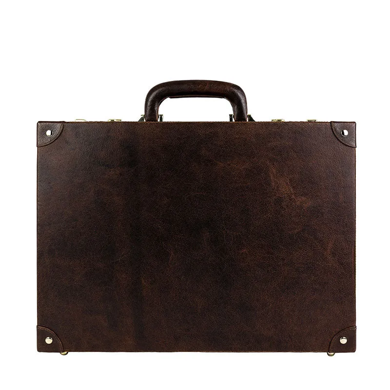 Large Leather Attache Case Briefcase - Parade's End