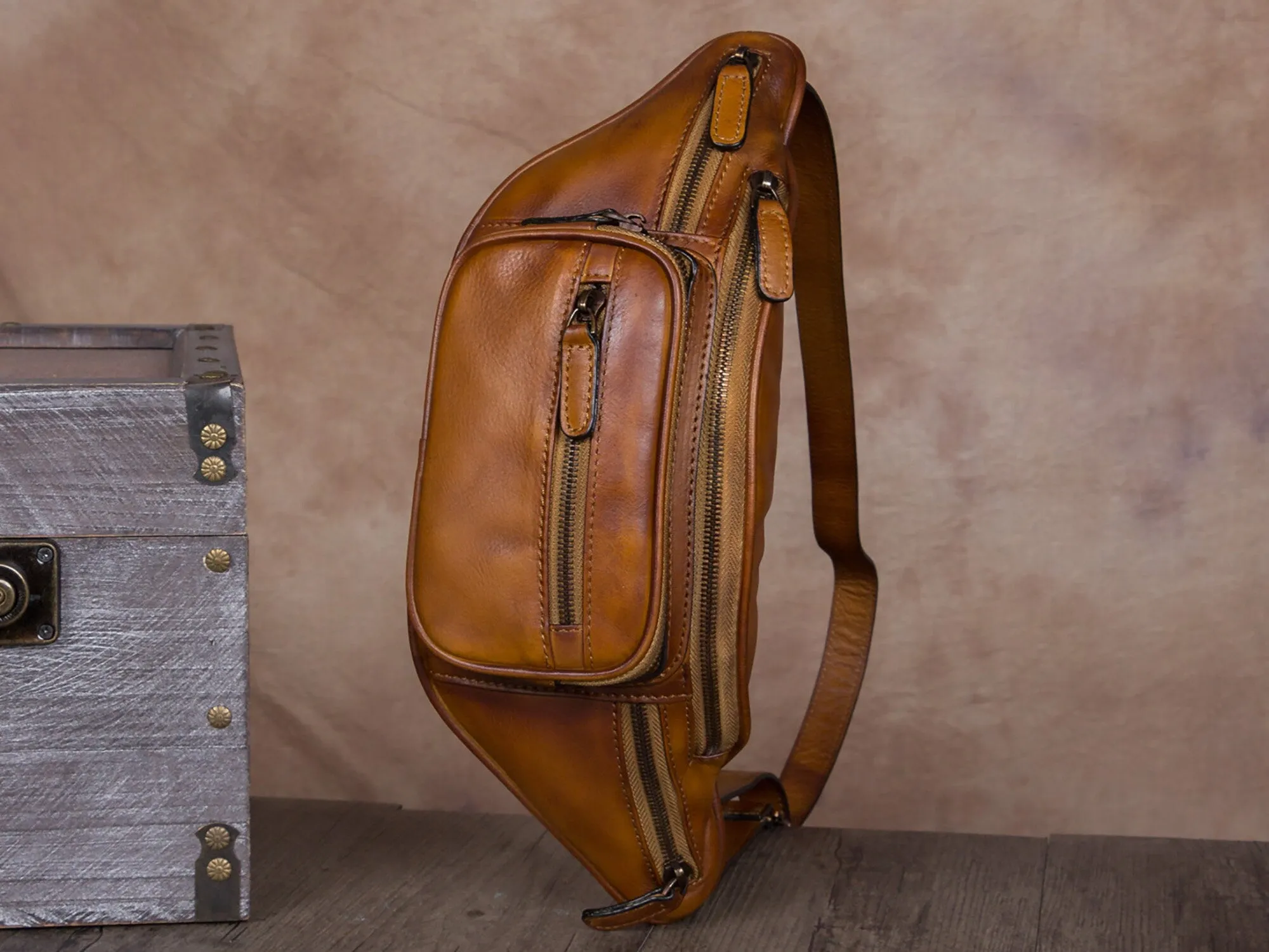 Leather Hip Belt Bag Waist Fanny Pack Bag