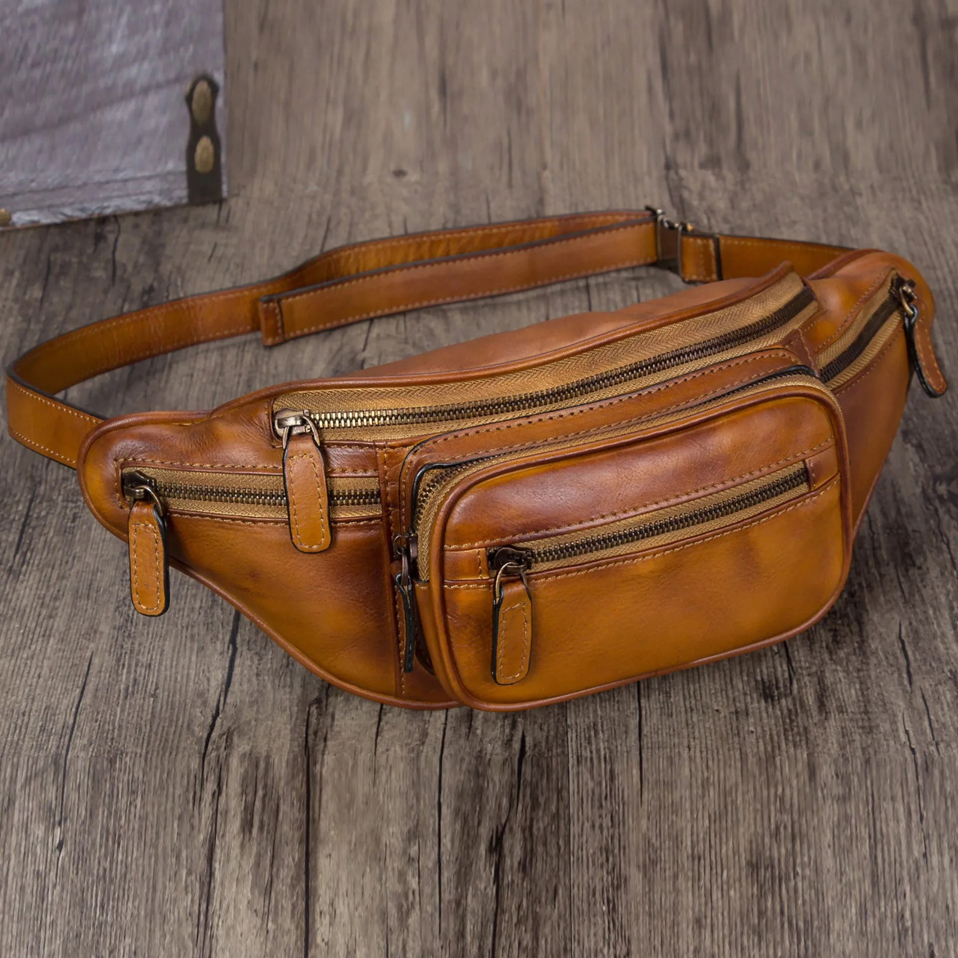 Leather Hip Belt Bag Waist Fanny Pack Bag