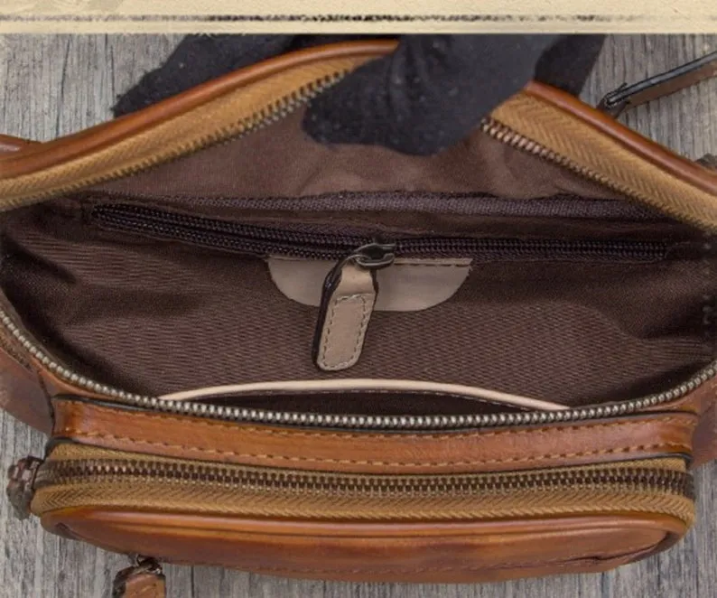 Leather Hip Belt Bag Waist Fanny Pack Bag