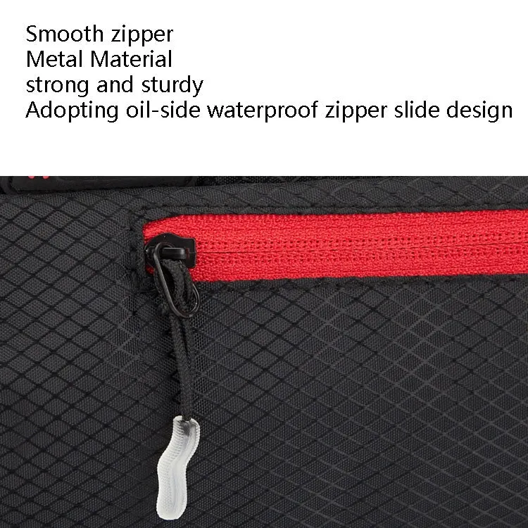 Marathon Exercise Gym Waist Bag Lightweight Waterproof Night Running Multifunctional Equipment Bag, Size: 8 inches(Red)