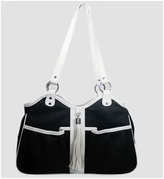 Metro Carrier- Black & White Tassel