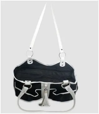 Metro Carrier- Black & White Tassel
