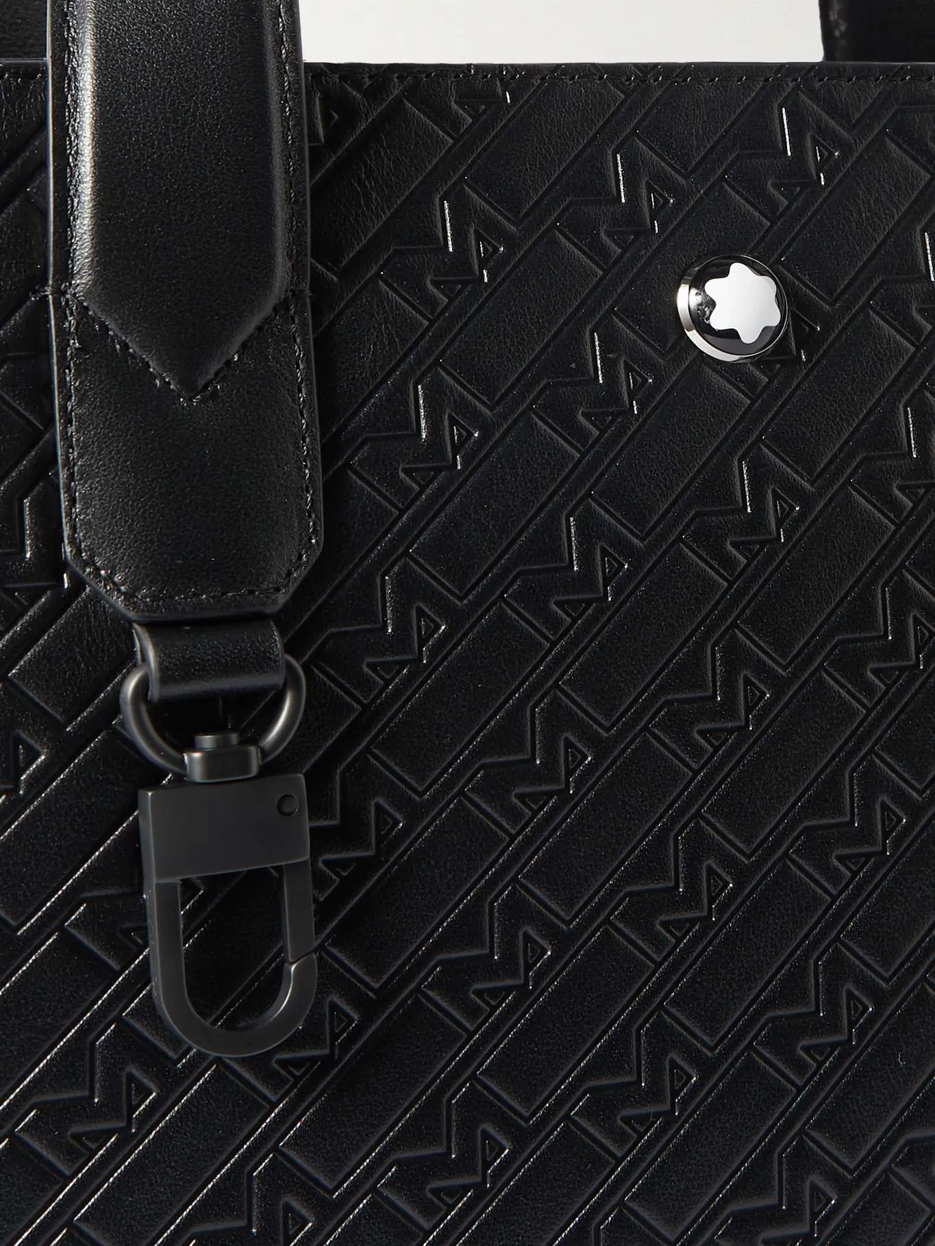 M_Gram 4810 Logo-Debossed Leather Briefcase