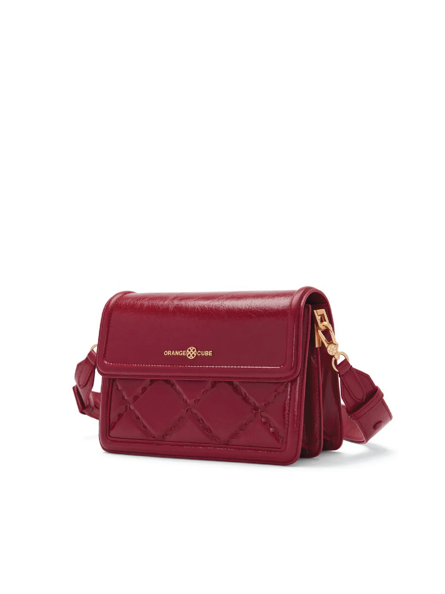 Mosaic Compact Messenger Bag - Retro Red