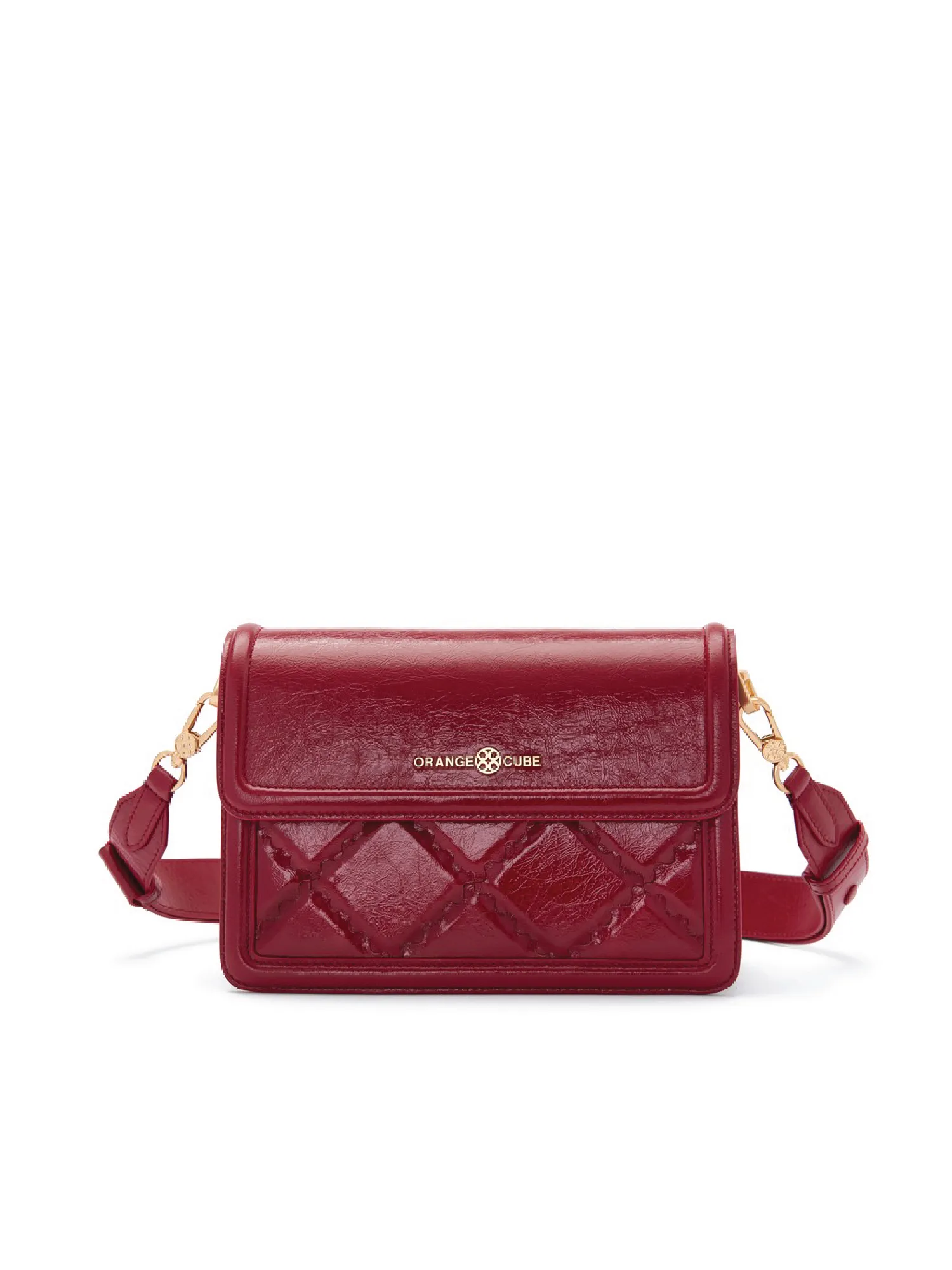 Mosaic Compact Messenger Bag - Retro Red