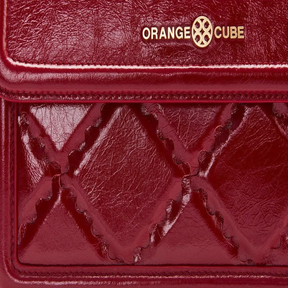 Mosaic Compact Messenger Bag - Retro Red