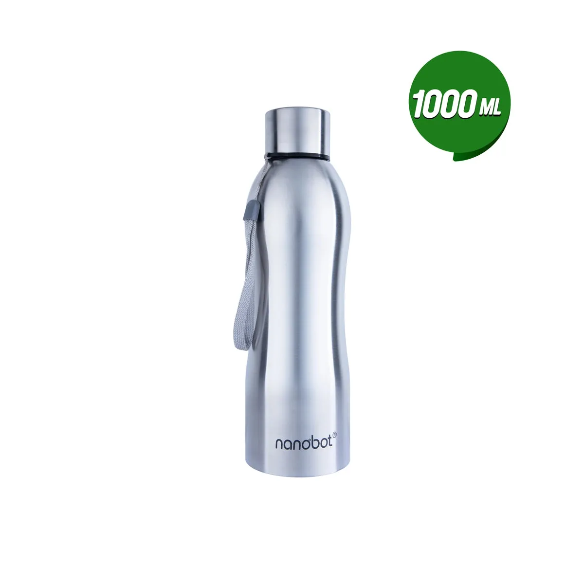 Nanobot Water Bottle - 1 Ltr | Whizz Colour Water Bottle/ 10.5 x 3 Inches/ Stainless Steel Water Container for Home