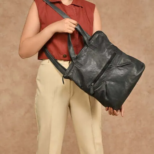 Nice Pleats Bifold Foldover Tote