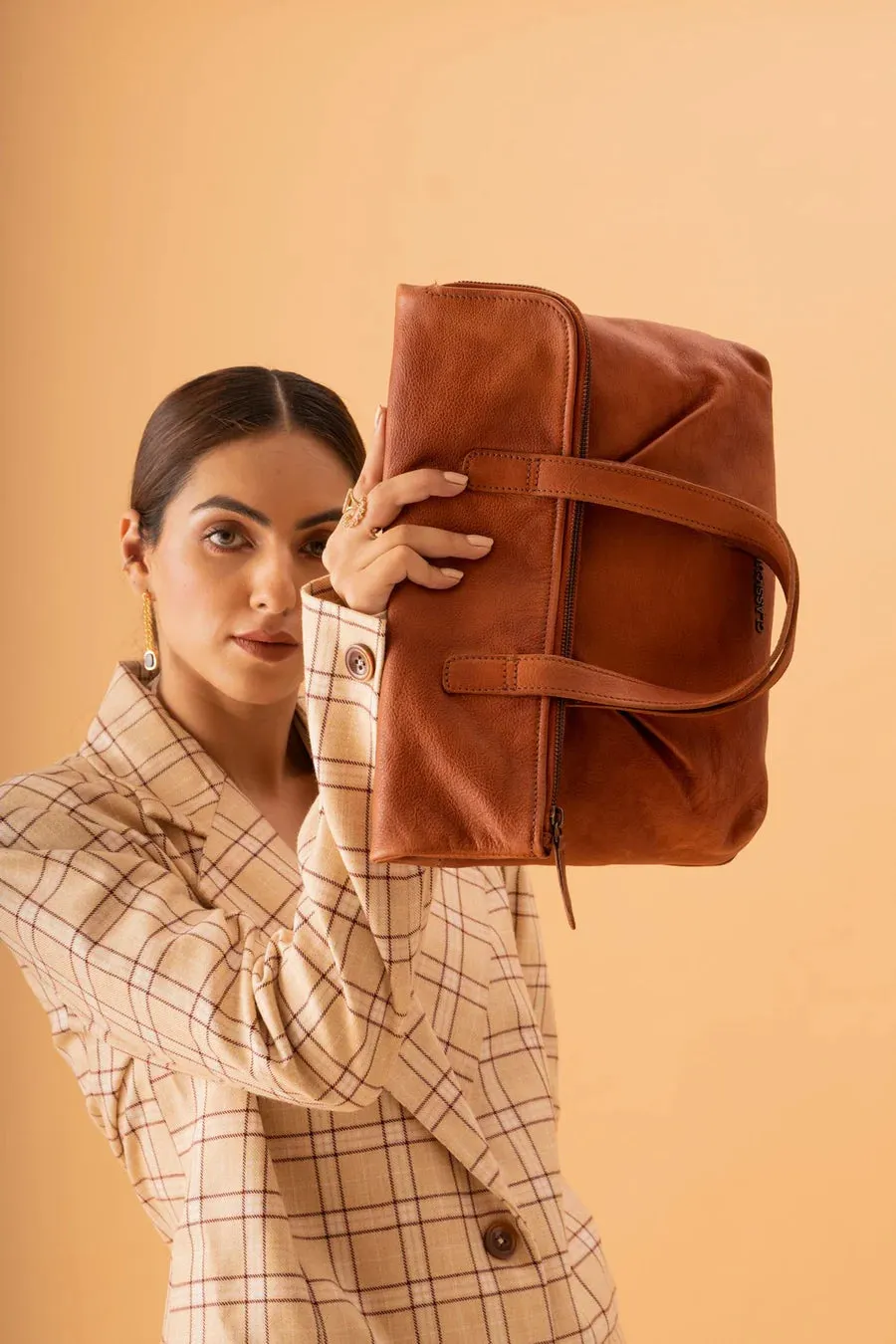 Nice Pleats Bifold Foldover Tote