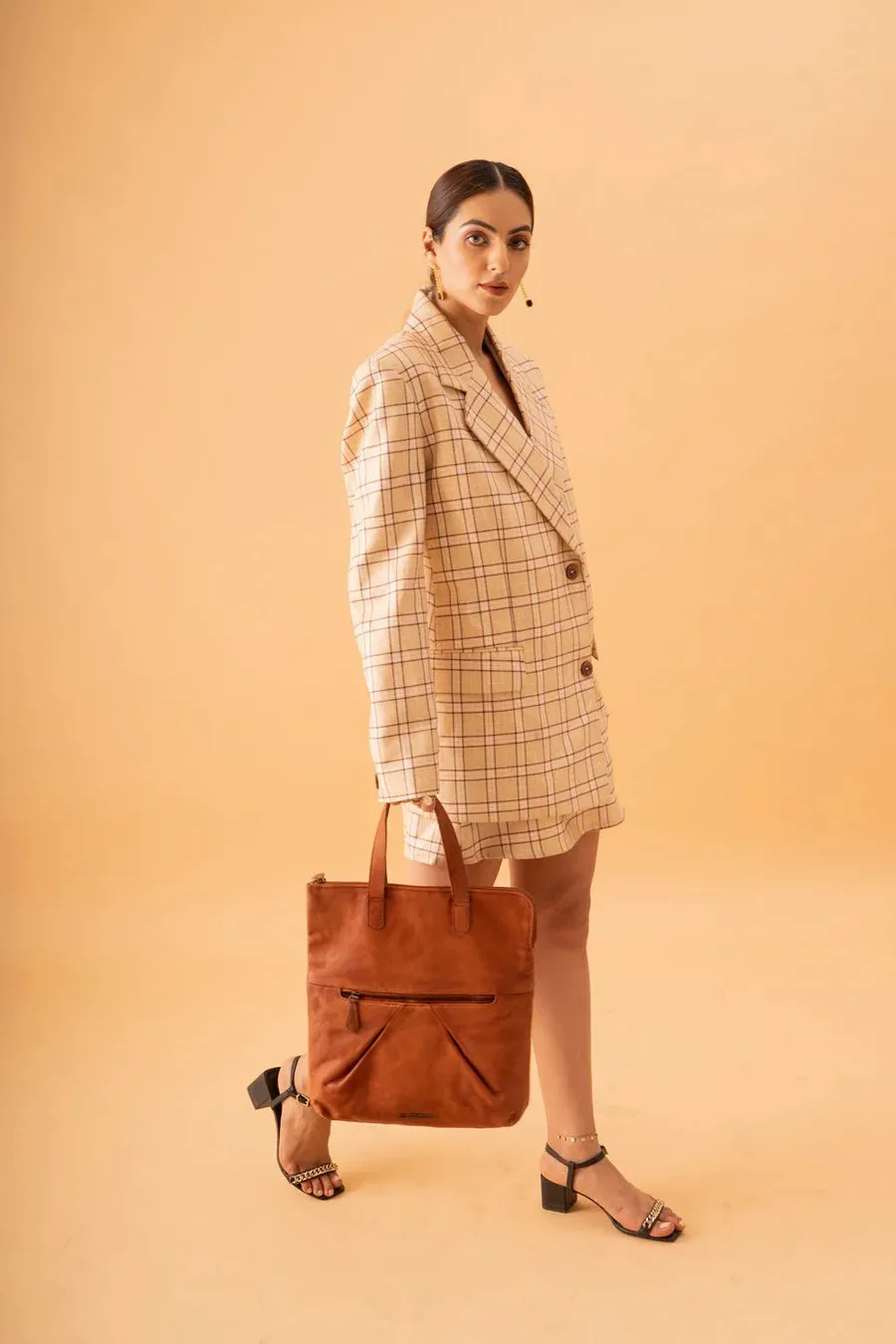 Nice Pleats Bifold Foldover Tote