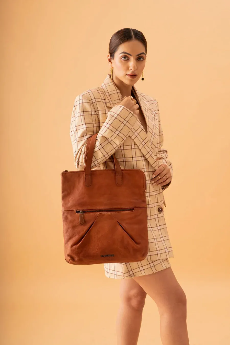 Nice Pleats Bifold Foldover Tote