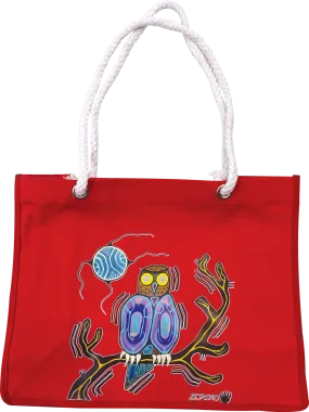 Night Owl Rope Tote Bag