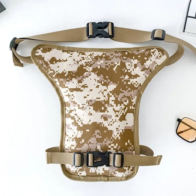 Outdoor Motorcycle Riding Waist And Leg Bag Man Multi Compartment Waist Pack(Khaki)