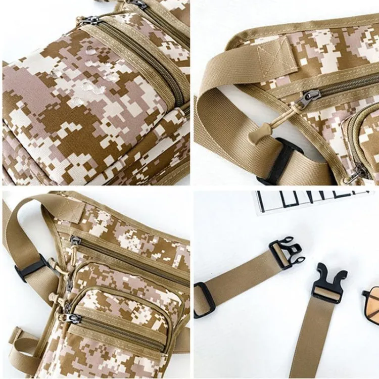 Outdoor Motorcycle Riding Waist And Leg Bag Man Multi Compartment Waist Pack(Khaki)