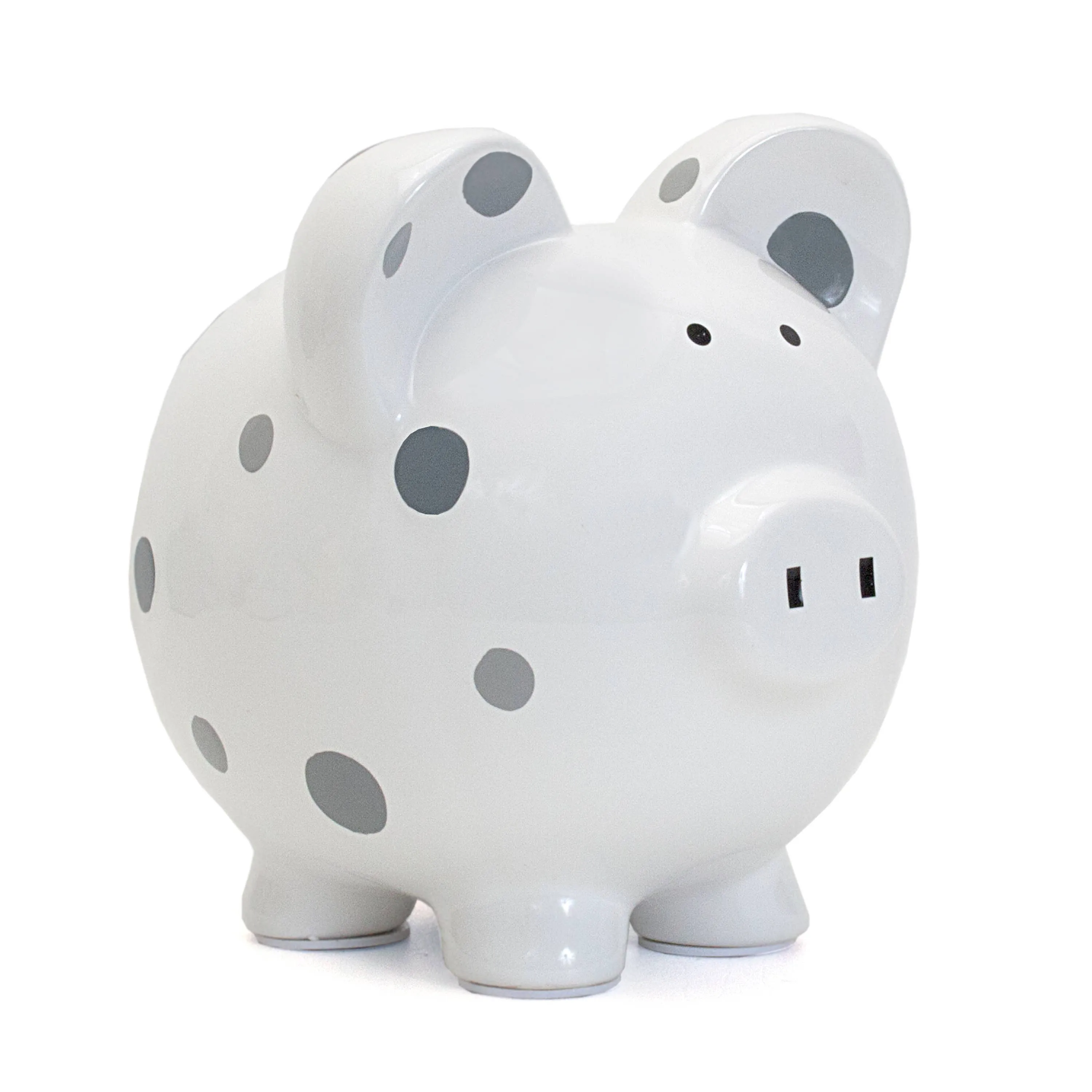 Piggy Bank - Gray Multi Dot
