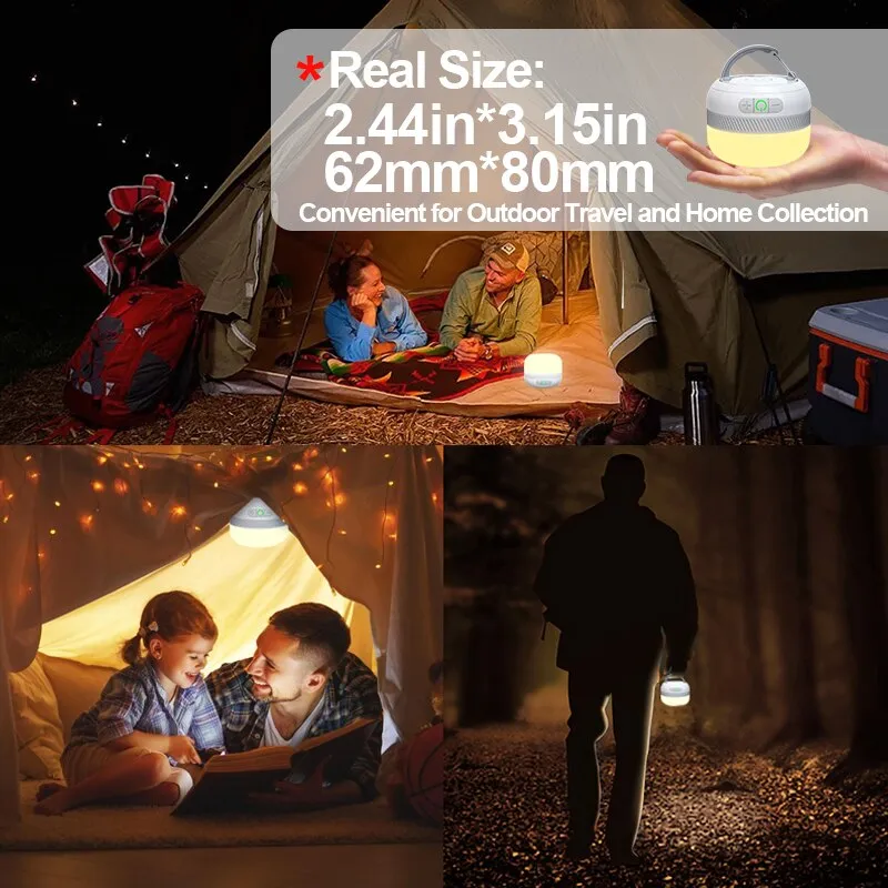 Portable Camping Light USB-C 230 Hours 5200 mAh Power bank