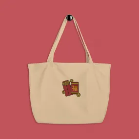 Red Envelope Embroidered Large Tote