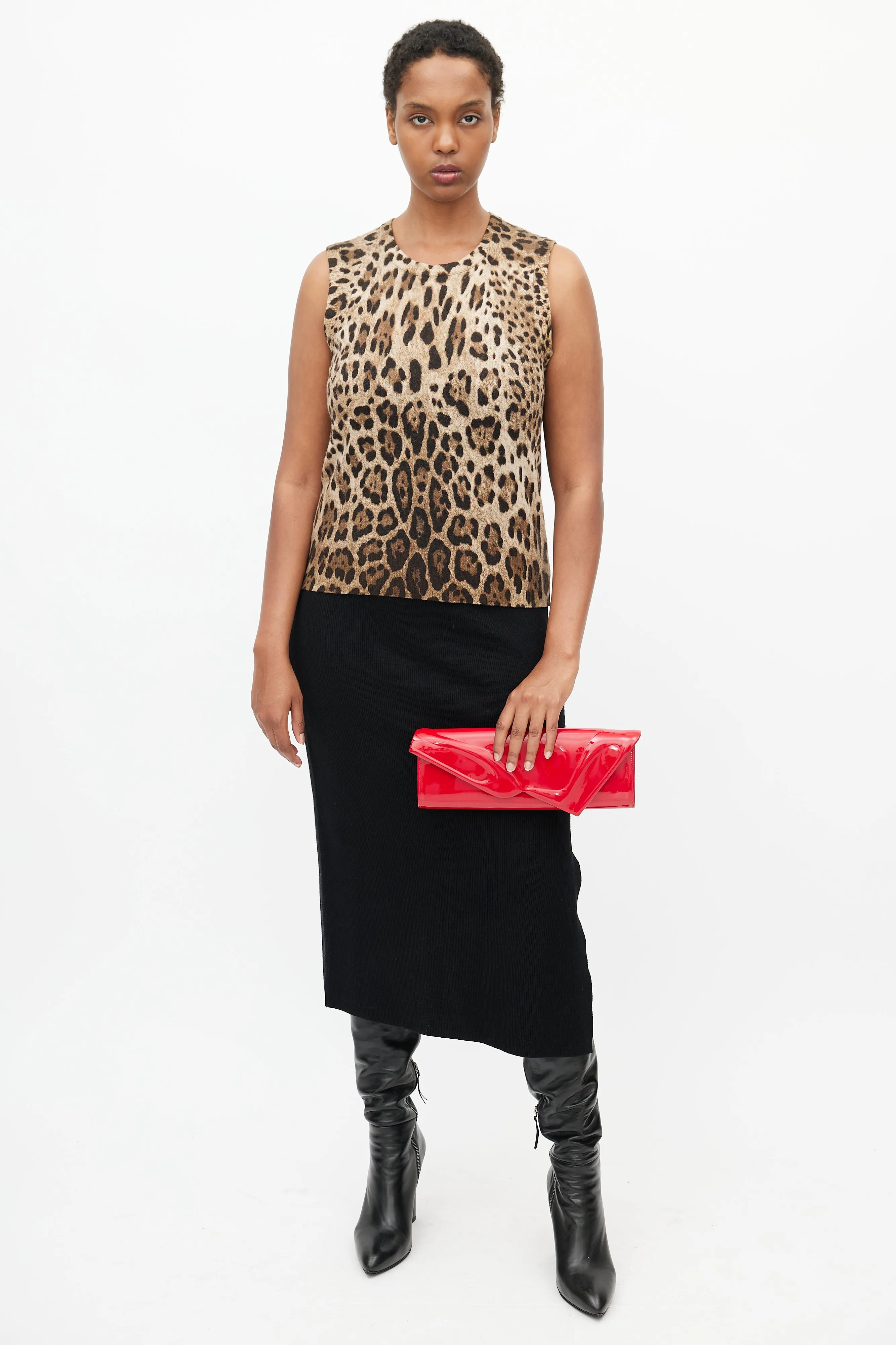 Red Patent So Kate Clutch