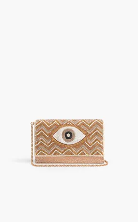Rose Gold Evil Eye Good Luck Clutch