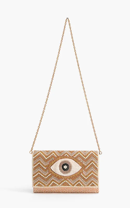 Rose Gold Evil Eye Good Luck Clutch