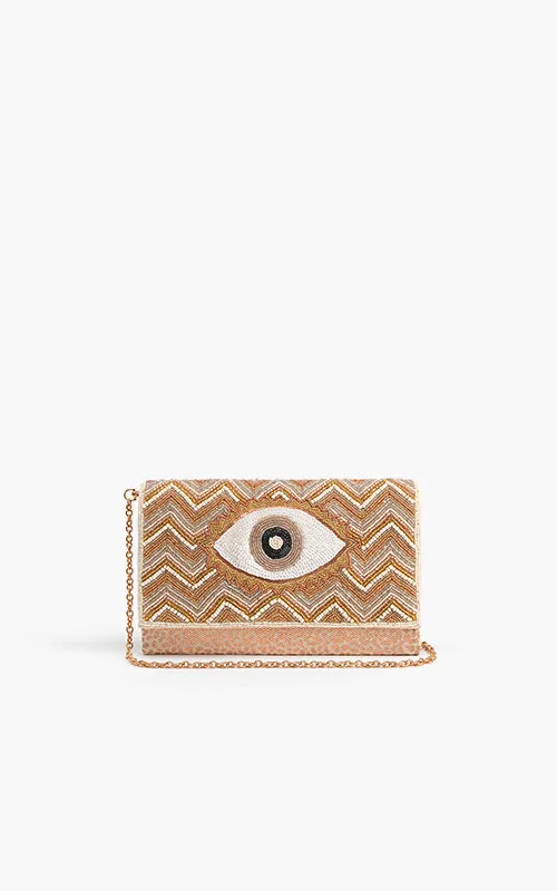 Rose Gold Evil Eye Good Luck Clutch