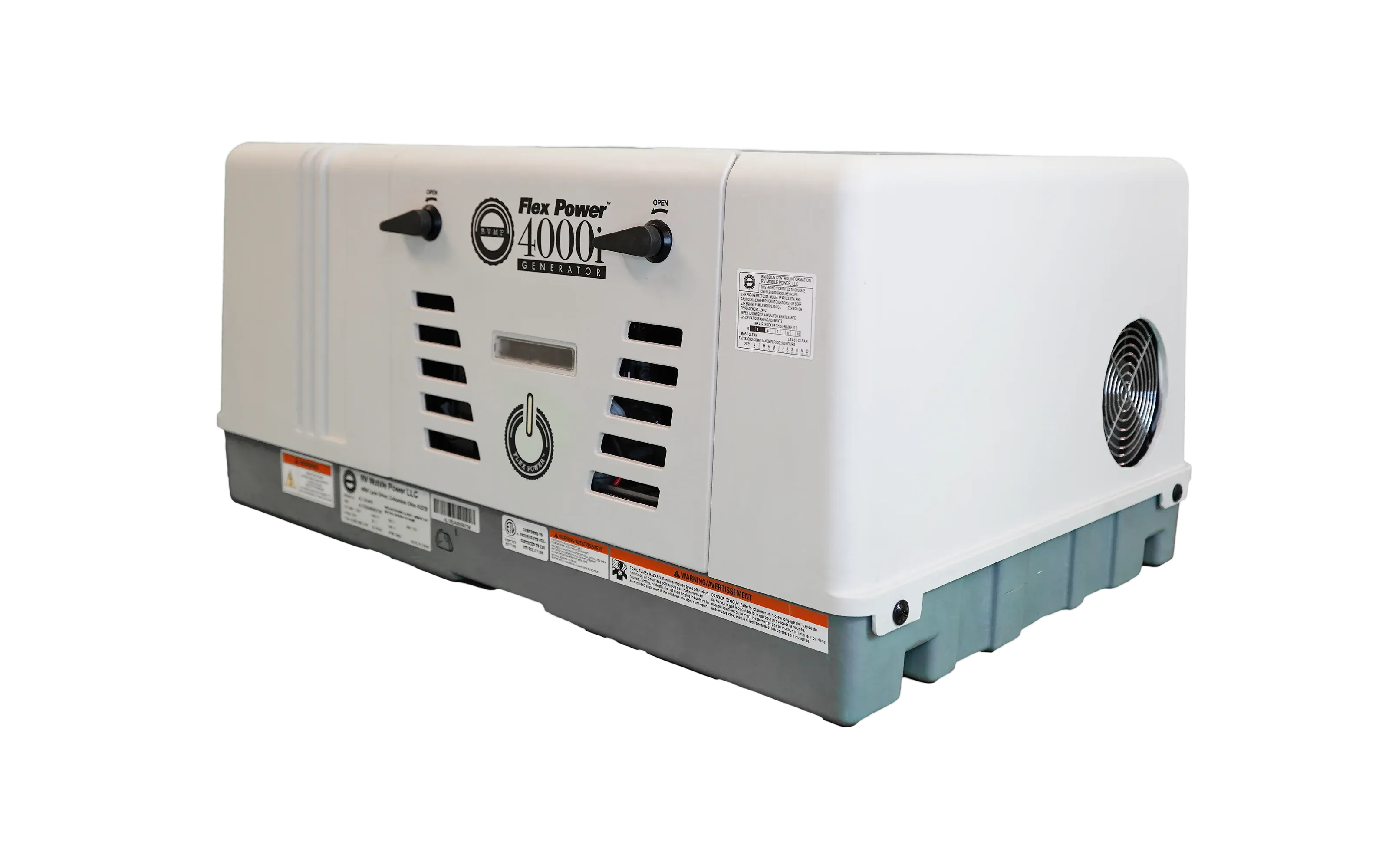RVMP Flex Power 4000i Dual Fuel Mobile Generator 4.0kW Single Phase 120V 224cc OHV Air Cooled Gas or Propane New