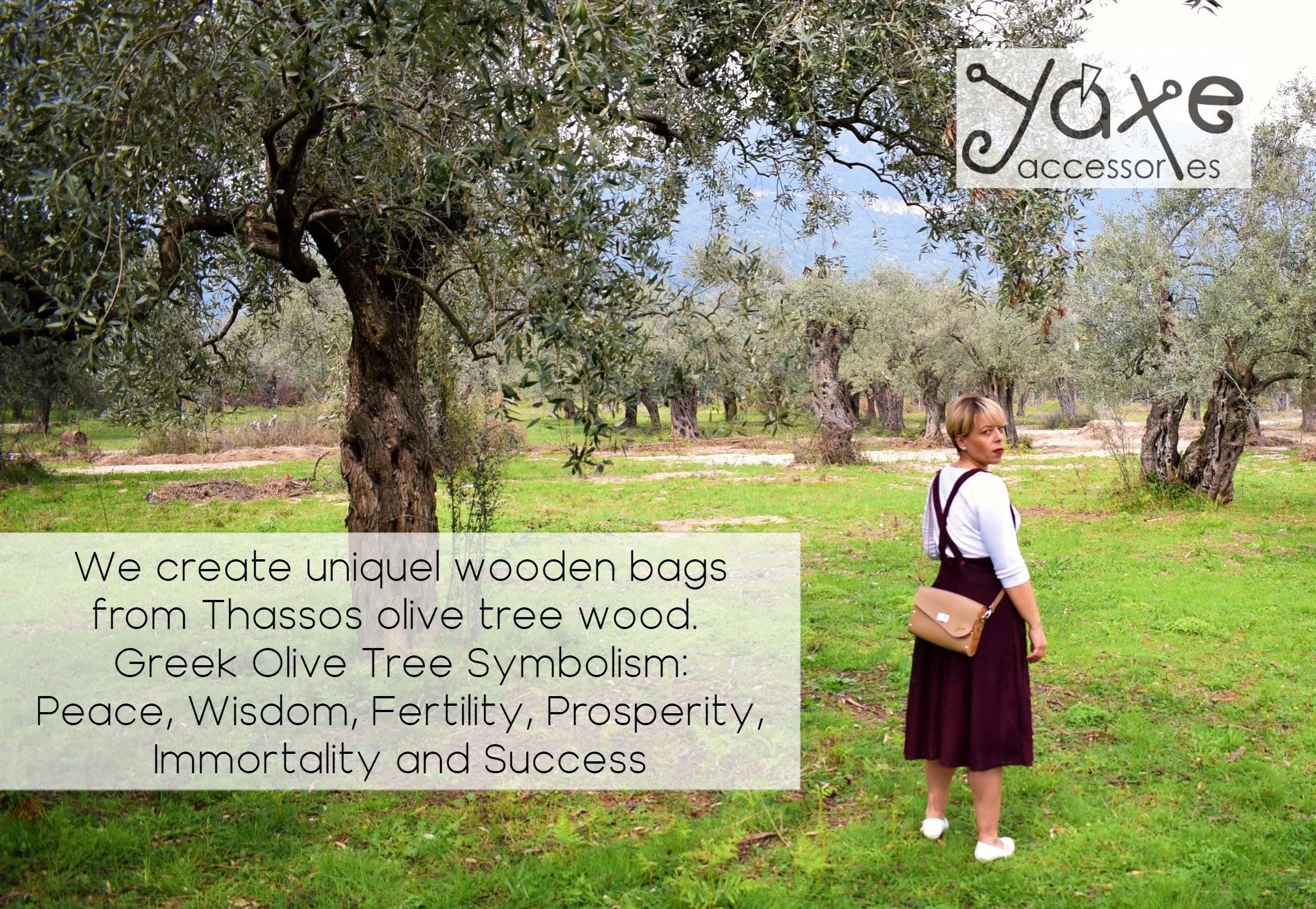 Sand bag leather wood women