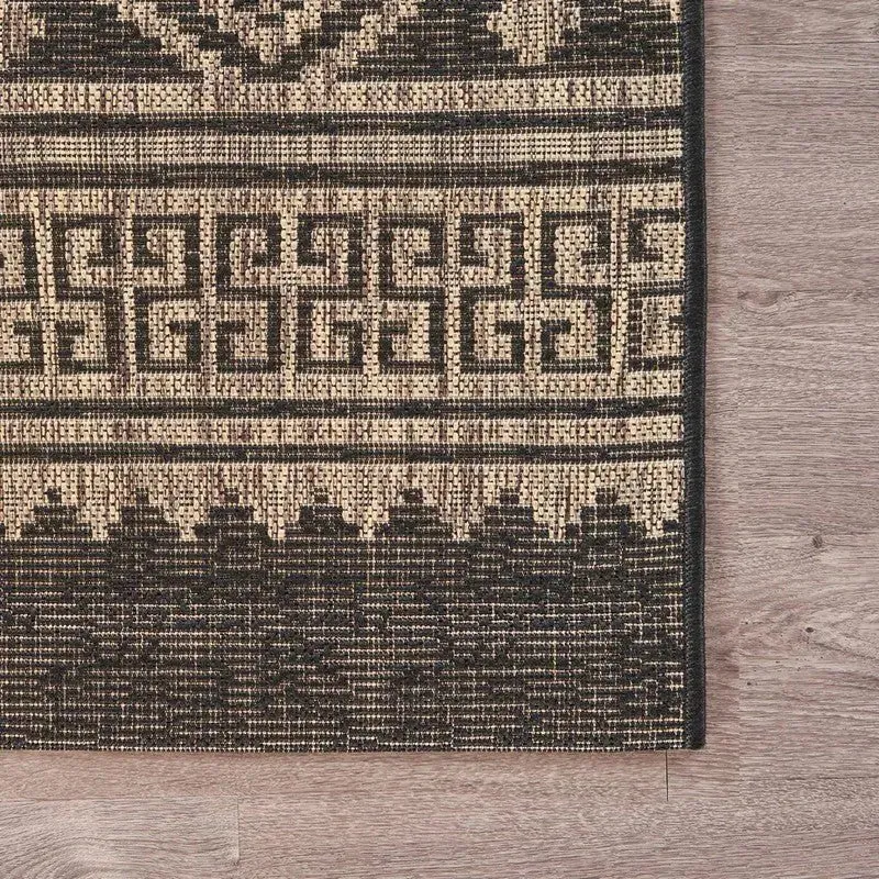 Sun shower 81241BLN Black/Brown Rug