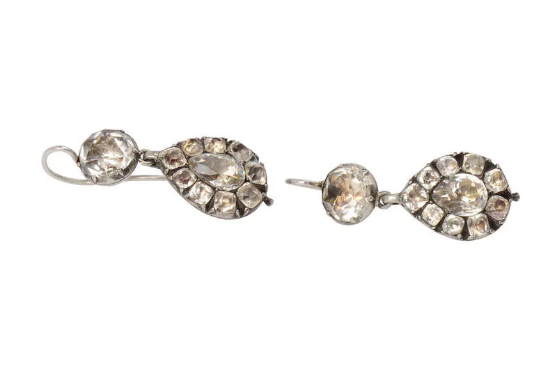 Teardrop 18th C. Paste Earrings