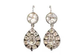 Teardrop 18th C. Paste Earrings
