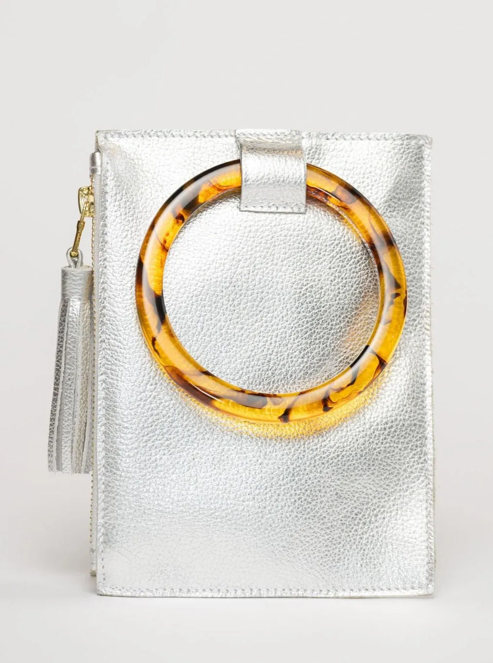 The Acrylic Ring Wristlet | Silver